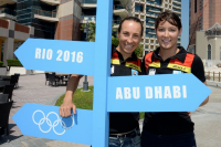 Anne Haug und Anja Knapp in Abu Dhabi bei der World Triathlon Series