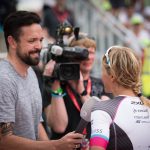 Anja Beranek beim Interview bei der Challenge Roth 2016