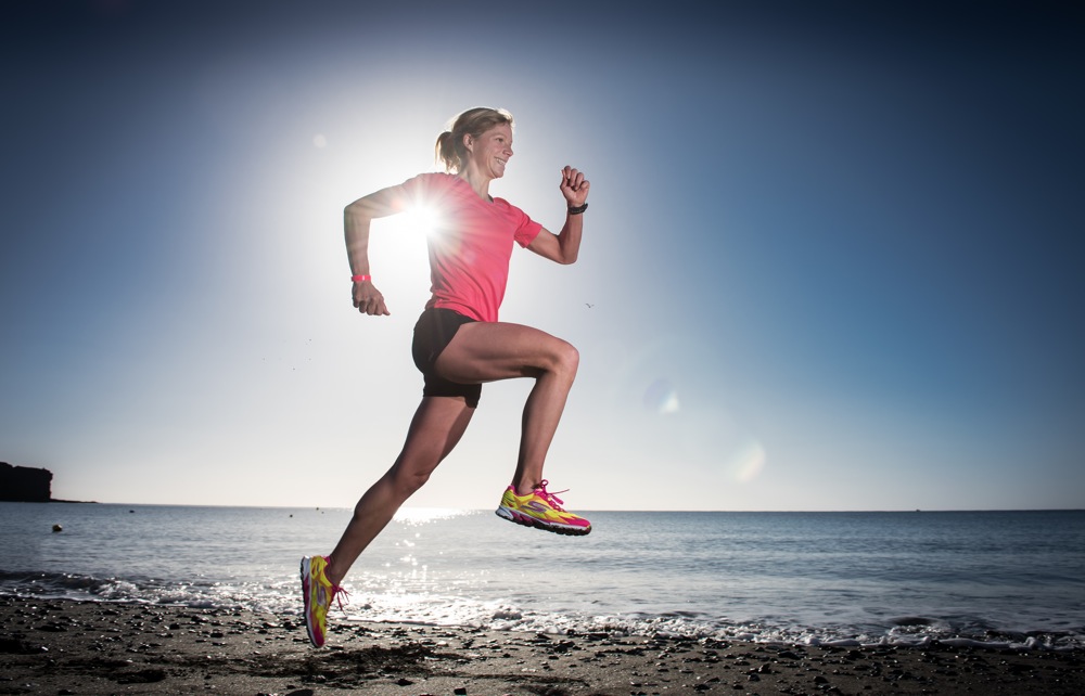 Triathletin Anja Beranek gibt Gas