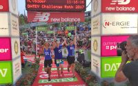 BR-Staffel im Ziel bei der Challenge Roth