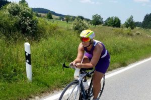 Franziska beim Radtraining