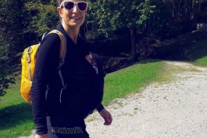 Susa beim Wandern nach der Schwangerschaft