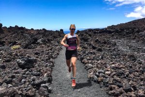 Simone beim Trailrunning auf La Palma