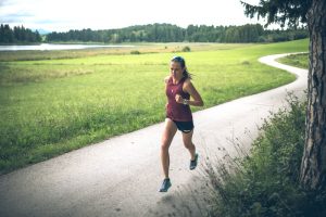 Laura Zimmermann beim Lauftraining