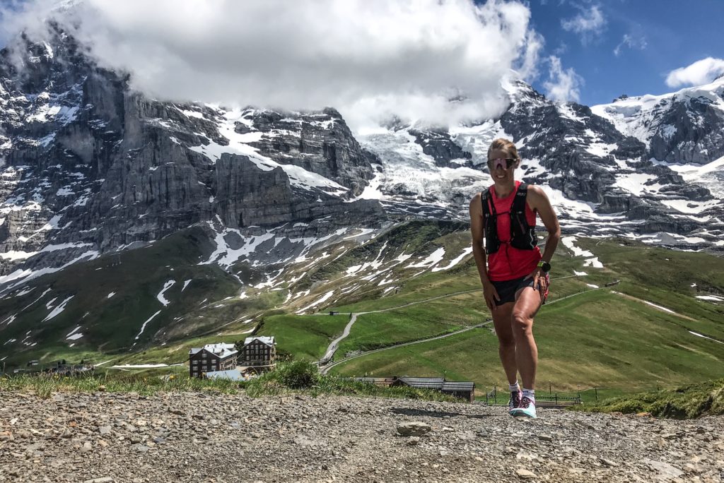 Rabea auf der Kleinen Scheidegg, dem Swissman Ziel