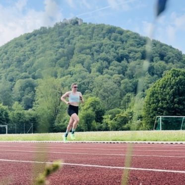 Judith Mess beim Lauftraining