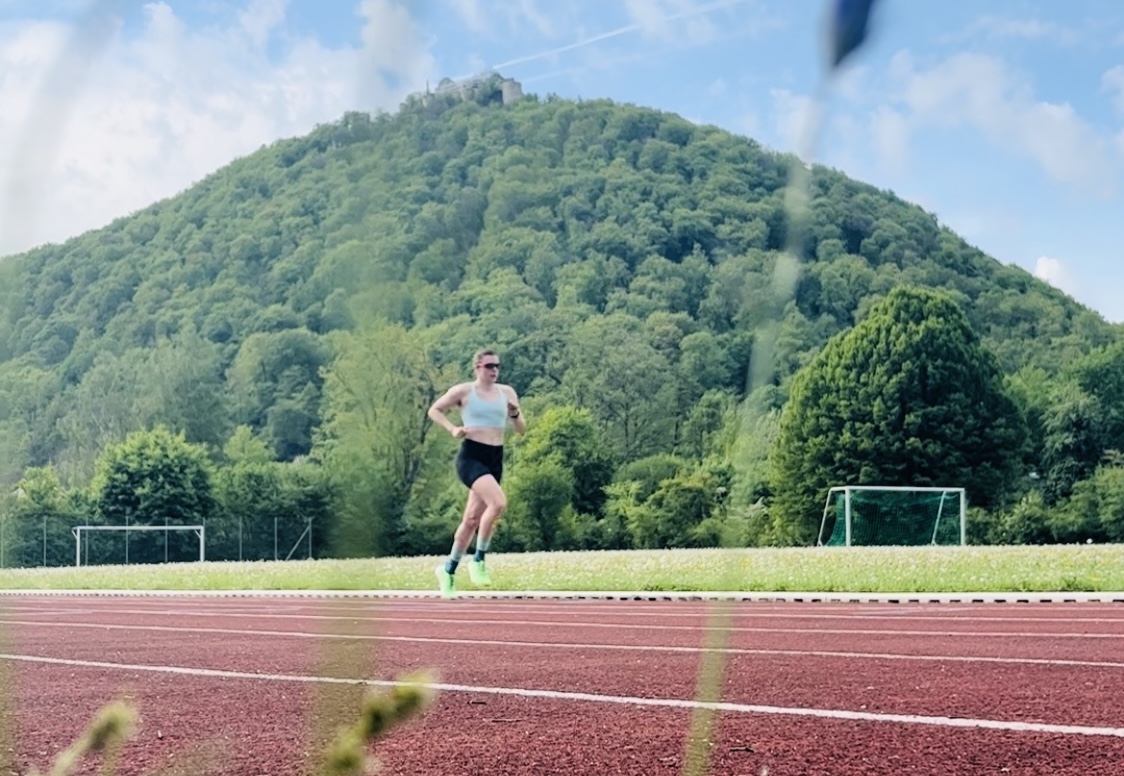 Judith Mess beim Lauftraining